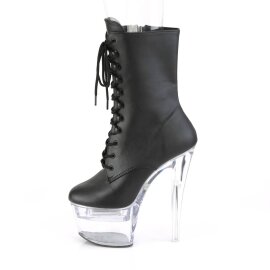 Pleaser FLASHDANCE-1020-7 Plateau Ankle Boots Faux Leather Black Colorful EU-37 / US-7