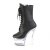 Pleaser FLASHDANCE-1020-7 Plateau Ankle Boots Faux Leather Black Colorful EU-37 / US-7
