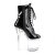 Pleaser FLASHDANCE-1020-8 Plateau Ankle Boots Patent Black Colorful EU-40 / US-10