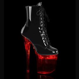 Pleaser FLASHDANCE-1020-8 Plateau Ankle Boots Patent...