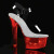 Pleaser FLASHDANCE-608CH Plateau Sandalettes Transparent Colorful EU-37 / US-7