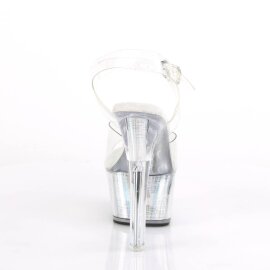 Pleaser FLASHDANCE-608CH Plateau Sandalettes Transparent Colorful EU-39 / US-9