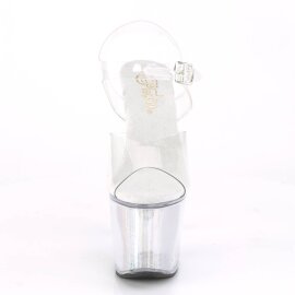 Pleaser FLASHDANCE-708SCH Plateau Sandalettes Transparent Colorful EU-40 / US-10