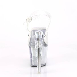 Pleaser FLASHDANCE-708SCH Plateau Sandalettes Transparent Colorful EU-40 / US-10