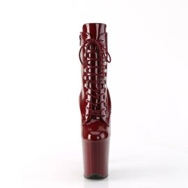 Pleaser FLAMINGO-1020 Plateau Ankle Boots Patent Burgundy...