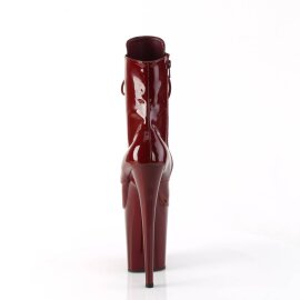 Pleaser FLAMINGO-1020 Plateau Ankle Boots Patent Burgundy EU-36 / US-6