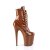 Pleaser FLAMINGO-1020 Plateau Ankle Boots Patent Caramel EU-42 / US-12