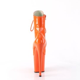 Pleaser FLAMINGO-1020 Plateau Ankle Boots Patent Orange EU-41 / US-11