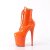 Pleaser FLAMINGO-1020 Plateau Ankle Boots Patent Orange EU-41 / US-11