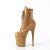 Pleaser FLAMINGO-1020 Plateau Ankle Boots Patent Nude EU-42 / US-12
