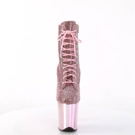 Pleaser FLAMINGO-1020CHRS Plateau Ankle Boots Rhinestones...