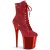 Pleaser FLAMINGO-1020CHRS Plateau Ankle Boots Rhinestones Chrome Red EU-36 / US-6
