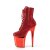 Pleaser FLAMINGO-1020CHRS Plateau Ankle Boots Rhinestones Chrome Red EU-36 / US-6