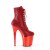 Pleaser FLAMINGO-1020CHRS Plateau Ankle Boots Rhinestones Chrome Red EU-36 / US-6