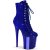 Pleaser FLAMINGO-1020CHRS Plateau Ankle Boots Rhinestones Chrome Blue EU-40 / US-10