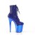 Pleaser FLAMINGO-1020CHRS Plateau Ankle Boots Rhinestones Chrome Blue EU-40 / US-10