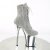 Pleaser FLAMINGO-1020CHRS Plateau Ankle Boots Rhinestones Chrome Silver EU-44 / US-14