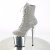 Pleaser FLAMINGO-1020CHRS Plateau Ankle Boots Rhinestones Chrome Silver EU-39 / US-9
