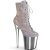 Pleaser FLAMINGO-1020CHRS Plateau Ankle Boots Multi Rhinestones Chrome Silver EU-42 / US-12