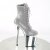 Pleaser FLAMINGO-1020CHRS Plateau Ankle Boots Multi Rhinestones Chrome Silver EU-42 / US-12