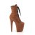 Pleaser FLAMINGO-1020FS Plateau Ankle Boots Faux Suede Caramel EU-41 / US-11