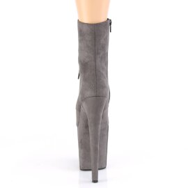 Pleaser FLAMINGO-1020FS Plateau Ankle Boots Faux Suede Grey EU-35 / US-5
