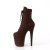 Pleaser FLAMINGO-1020FS Plateau Ankle Boots Faux Suede Mocha EU-42 / US-12