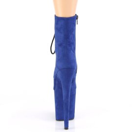 Pleaser FLAMINGO-1020FS Plateau Ankle Boots Faux Suede Blue EU-35 / US-5