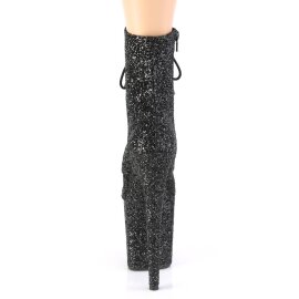 Pleaser FLAMINGO-1020GWR Plateau Ankle Boots Glitter Black EU-37 / US-7