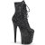 Pleaser FLAMINGO-1020GWR Plateau Ankle Boots Glitter Black EU-38 / US-8