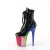 Pleaser FLAMINGO-1020HG Plateau Ankle Boots Patent Glitter Black Colorful EU-36 / US-6