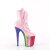 Pleaser FLAMINGO-1020HG Plateau Ankle Boots Patent Glitter Light Pink Colorful EU-35 / US-5