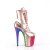 Pleaser FLAMINGO-1020HG Plateau Ankle Boots Patent Glitter Rose Gold Colorful EU-35 / US-5