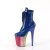 Pleaser FLAMINGO-1020HG Plateau Ankle Boots Patent Glitter Blue Colorful EU-35 / US-5