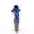 Pleaser FLAMINGO-1020HG Plateau Ankle Boots Patent Glitter Blue Colorful EU-35 / US-5