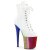 Pleaser FLAMINGO-1020HG Plateau Ankle Boots Patent Glitter White Colorful EU-35 / US-5