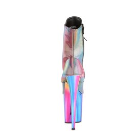 Pleaser FLAMINGO-1020RC Plateau Ankle Boots Reflection Chrome Colorful EU-37 / US-7