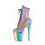 Pleaser FLAMINGO-1020RC Plateau Ankle Boots Reflection Chrome Colorful EU-37 / US-7
