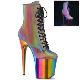 Pleaser FLAMINGO-1020RC Plateau Ankle Boots Reflection...