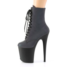 Pleaser FLAMINGO-1020REFL Plateau Ankle Boots Reflection Green EU-35 / US-5