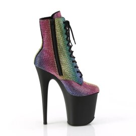 Pleaser FLAMINGO-1020RS Plateau Ankle Boots Rhinestones Colorful EU-35 / US-5