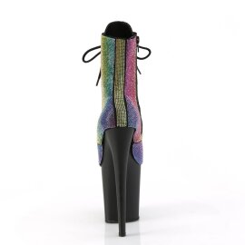 Pleaser FLAMINGO-1020RS Plateau Ankle Boots Rhinestones Colorful EU-37 / US-7