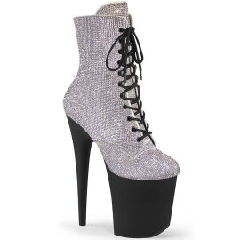 Pleaser FLAMINGO-1020RS Plateau Ankle Boots Rhinestones...