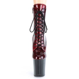 Pleaser FLAMINGO-1020SP Plateau Ankle Boots Patent Snake...