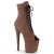 Pleaser FLAMINGO-1021FS Plateau Ankle Boots Faux Suede Brown EU-43 / US-13