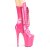 Pleaser FLAMINGO-1050 Plateau Ankle Boots Patent Pink EU-35 / US-5