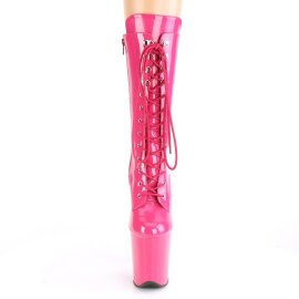 Pleaser FLAMINGO-1050 Plateau Ankle Boots Patent Pink...