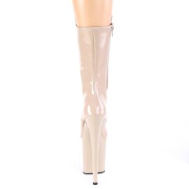 Pleaser FLAMINGO-1050 Plateau Ankle Boots Patent Nude EU-35 / US-5