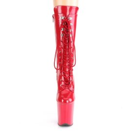 Pleaser FLAMINGO-1050 Plateau Ankle Boots Patent Red...
