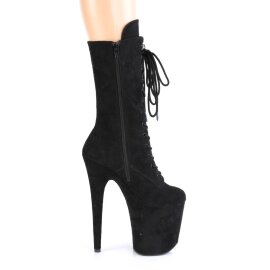 Pleaser FLAMINGO-1050FS Plateau Ankle Boots Faux Suede Black EU-35 / US-5
